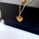 18K Gold Plated Sculpted 3D Heart Necklace